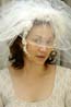 Bridal model in veil