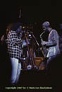 Miles Davis playing with saxophonist