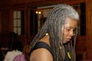 Mature woman with long dreads